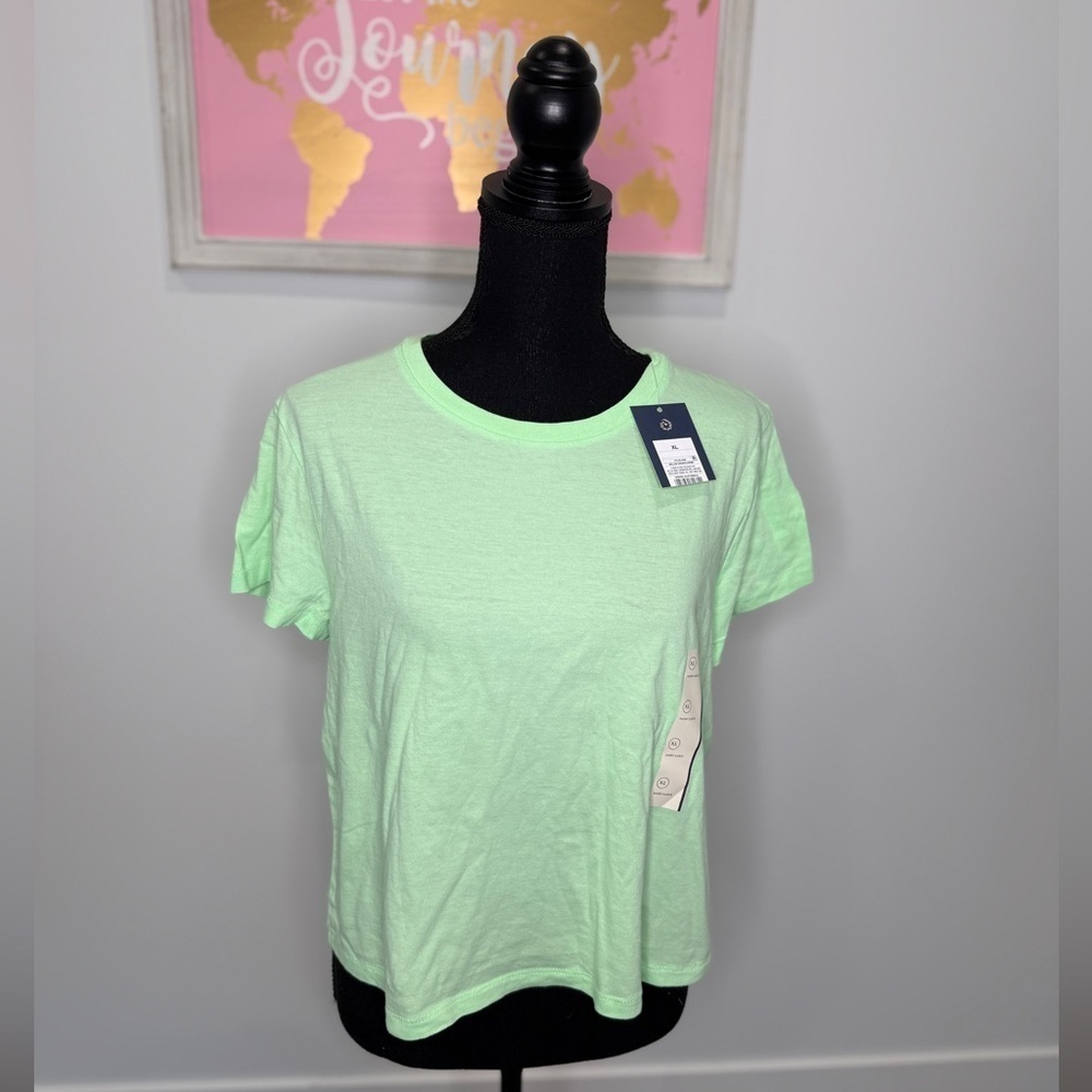 Universal Thread Neon Green Crop T-Shirt (XL)